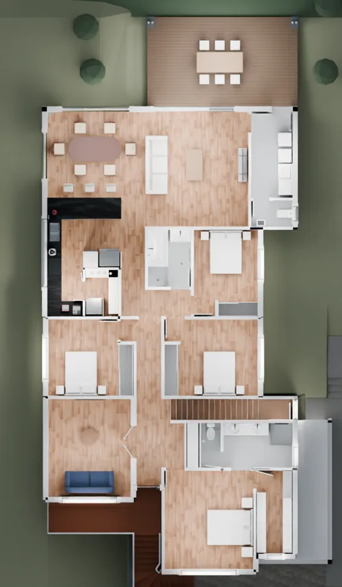Blender reference render of the whole house